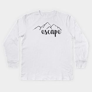 Escape Mountains Kids Long Sleeve T-Shirt